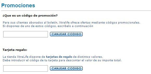 Código promoción XtraLife.es